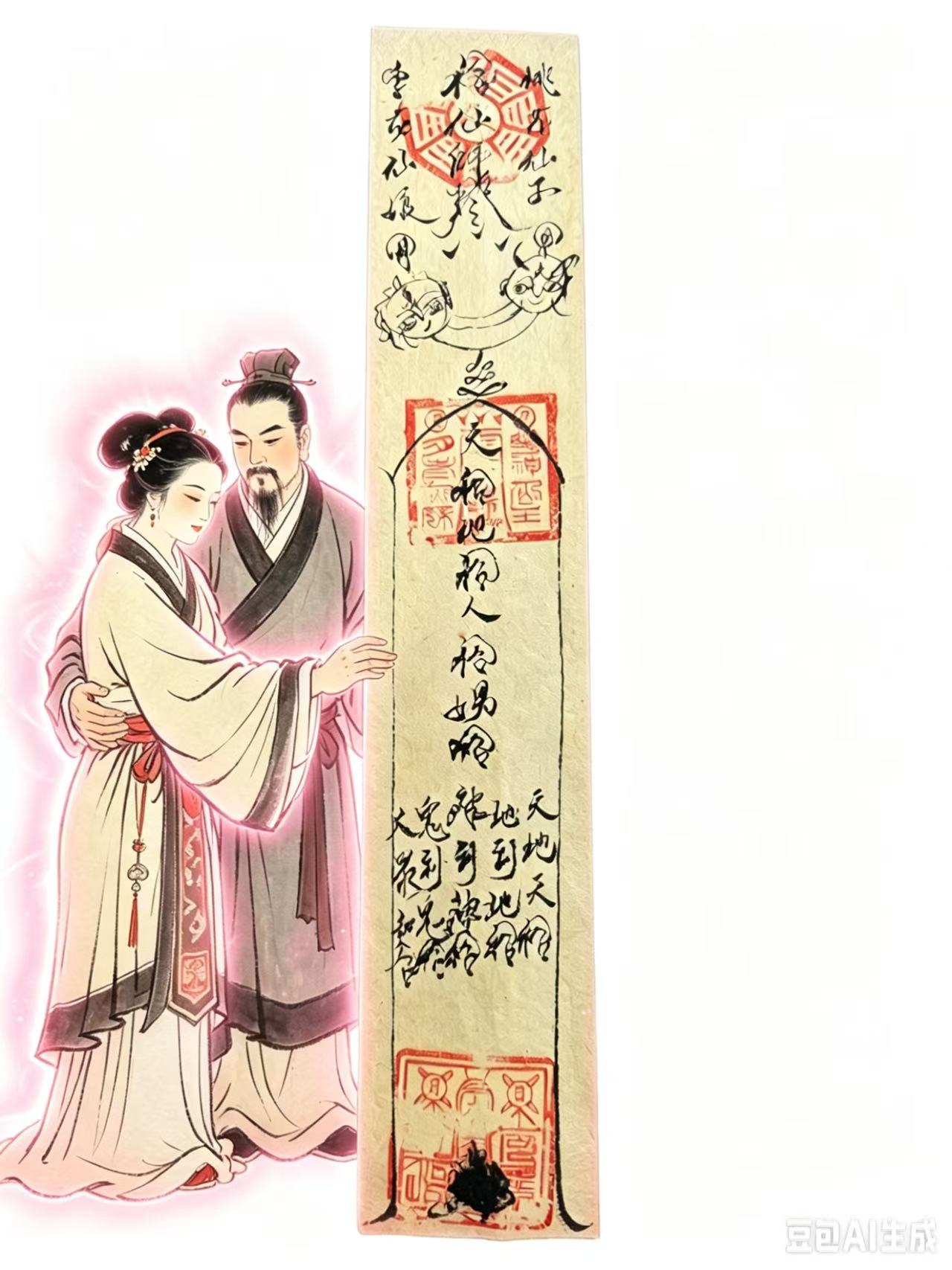 和合桃李夫妻姻緣符
